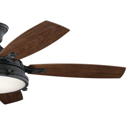 310018DBK - Kichler Lighting Hatteras Bay Black Distressed Led Ceiling Fan