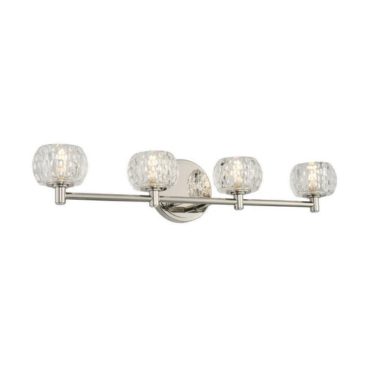 312834PN - Kalco Lighting Ella Polished Nickel 4 Light Vanity