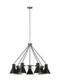 3141307-962 - Seagull Lighting Towner Brushed Nickel Chandelier