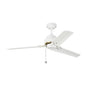 3AR54RZWBBS - Monte Carlo Arcade Matte White Ceiling Fan