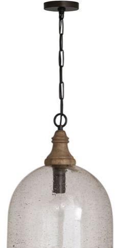 336011YP-483 - Inglewood 1 Light 15 inch Grey Wash and Dark Pewter Pendant Ceiling Light in Stone Seeded Mercury