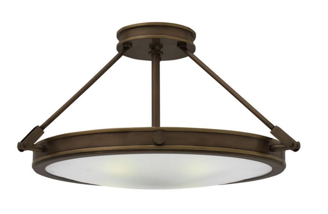 3382LZ-LED - Hinkley Lighting Collier Light Oiled Bronze Semi-Flush Mount