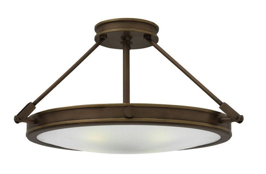 3382LZ-LED - Hinkley Lighting Collier Light Oiled Bronze Semi-Flush Mount