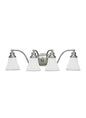 40012-773 - Seagull Lighting Alexandria 4 Light Two Tone Nickel Vanity