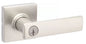 405BRNL-SQT-15-SMT - Kwikset Breton Satin Nickel Square Keyed Entry Door Lever