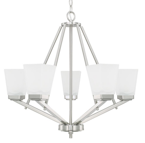 5 Light Chandelier in Brushed Nickel  - 414451BN-334