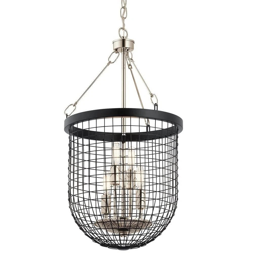 42375BK - Kichler Lighting Byatt Black 4 Light Cage Pendant
