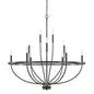 428501MB - Capital Lighting Greyson Matte Black 12 Light Chandelier