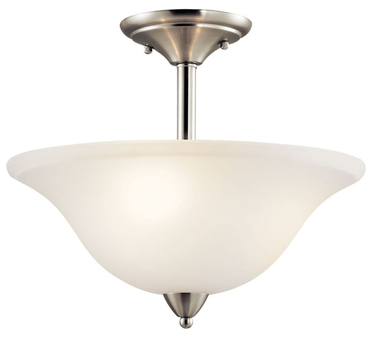 42879NI - Kichler Lighting Nicholson Brushed Nickel 3 Light Flush Mount