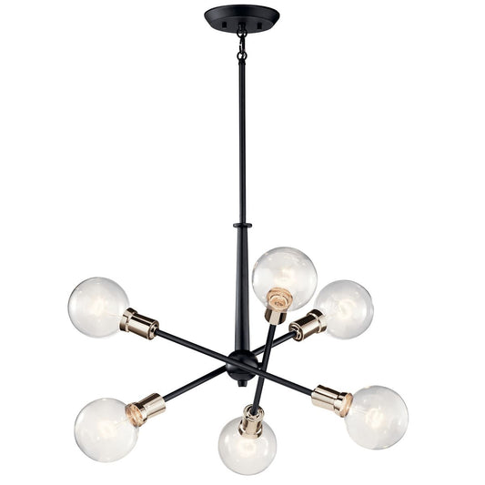 43095BK - Kichler Lighting Armstrong Black 6 Light Chandelier