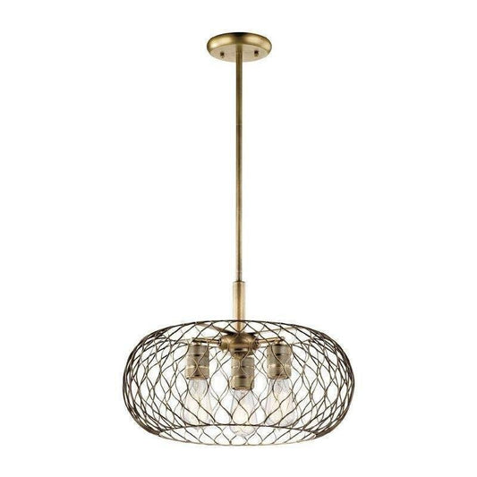 43958NBR - Kichler Lighting Devin Natural Brass 3 Light Pendant