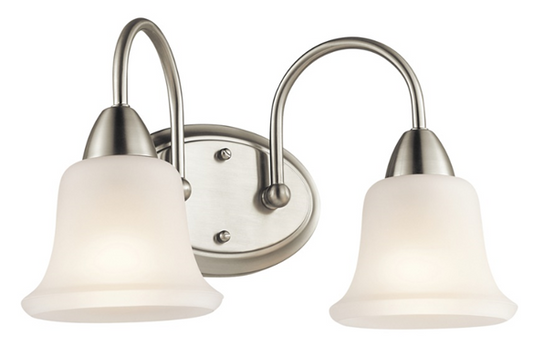 45882NI - Kichler Lighting Nicholson Brushed Nickel 2 Light Vanity Light