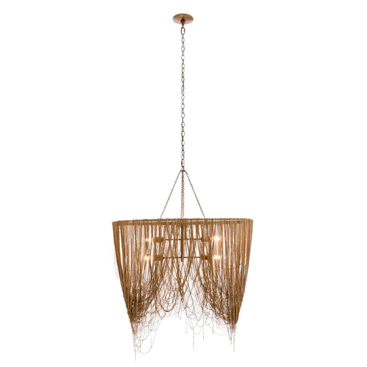 46643 - Arteriors Home Layla Antique Brass Chandelier