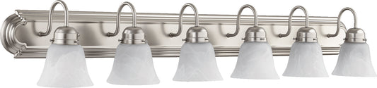5094-6-165 - Quorum Satin Nickel 6 Light Vanity Light