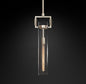 68380022PN MACHINIST GLASS CYLINDER PENDANT 100W E26 120V POLISHED NICKEL PENDANT
