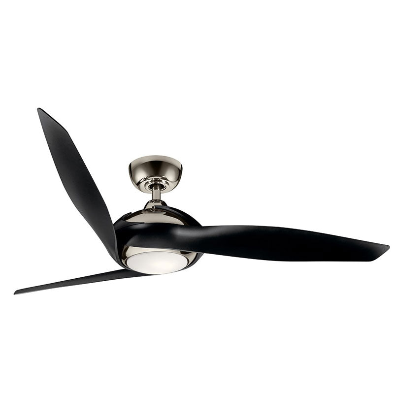 300200PN - Kichler Lighting Zenith Polished Nickel/Satin Black Led Ceiling Fan