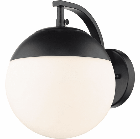 3218-1W BLK-BLK - Golden Lighting Dixon Black Wall Sconce