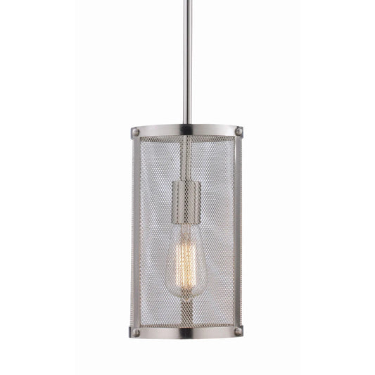 10221 BN - Trans Globe Lighting Brushed Nickel Mesh Mini Pendant