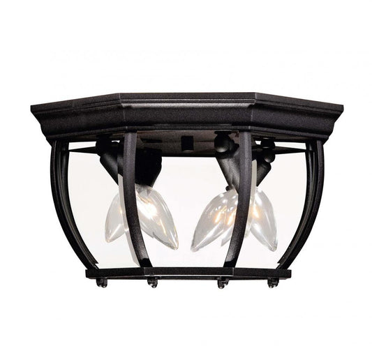 07038-BK - Black 3 Lt. Exterior Collections Exterior Flush Mount - Savoy House - IN STOCK LIGHTING - Exterior Flush Mount