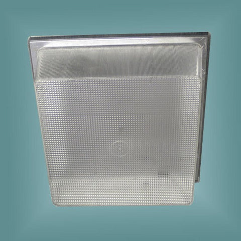 DL 1010 WH S26GU24-27-CA-BGK - Simple Square Ceiling Flush Fixture with Clear Acrylic