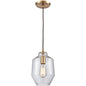 ELK 10900/1 Barrel 1 Light 7 inch Satin Brass Mini Pendant