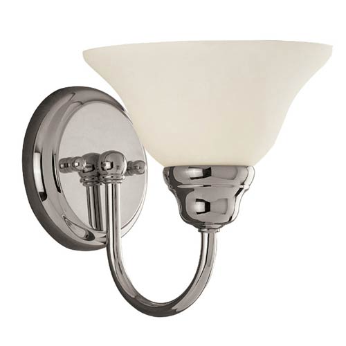 Kenroy Abbey 11851-ANI 1 Light Wall Sconce, Polished Nickel