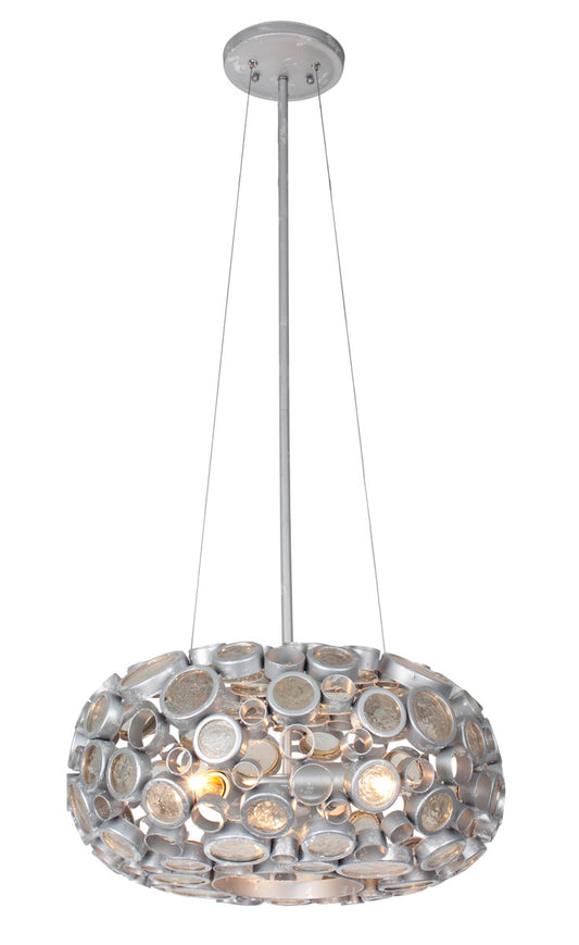 Varaluz 165C03SNV Fascination 3 Light 18 inch Pendant, Nevada Silver