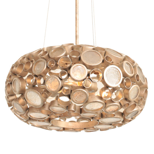 Varaluz 165C04ZG Fascination 4 Light 24 inch Pendant, Zen Gold