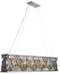 Varaluz 165N05NV Fascination 5 Light 48 inch Linear Pendant, Nevada Silver