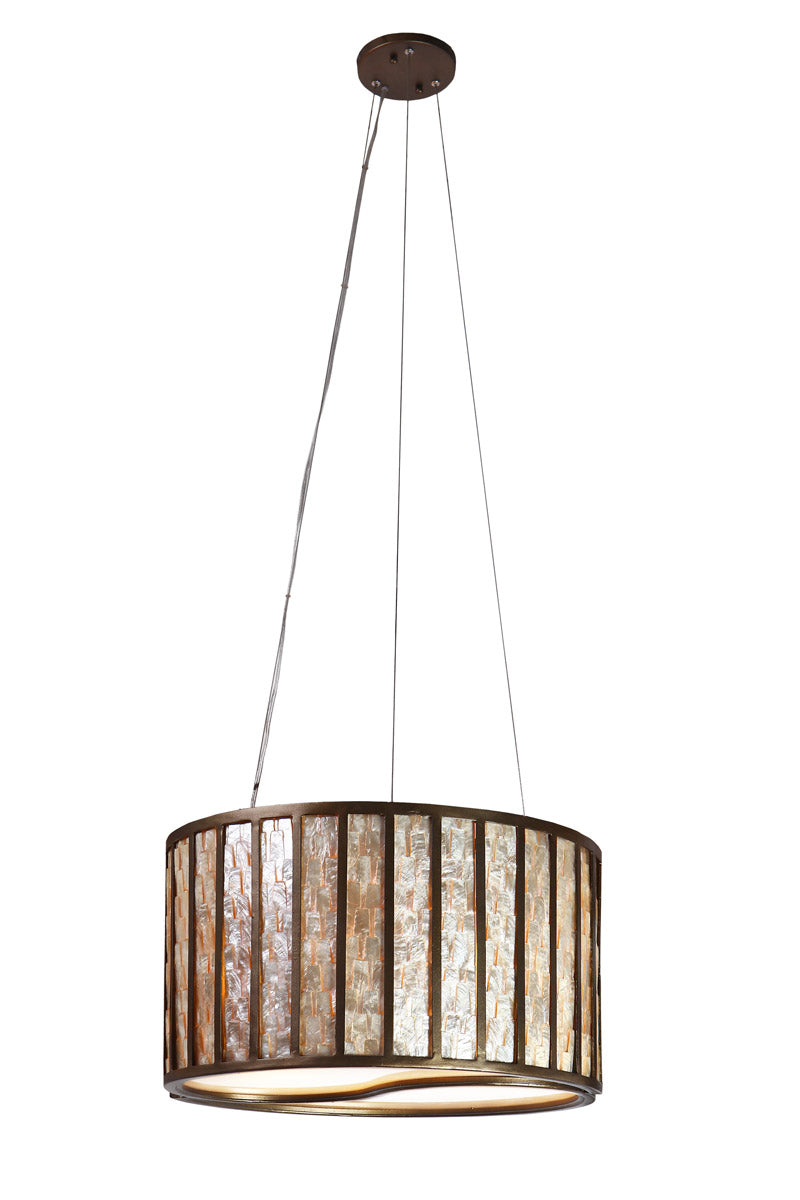 Varaluz 175P03 Affinity 3 Light 18 inch Pendant, New Bronze