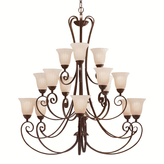 1829TZ - Willowmore 15 Light 42 inch Tannery Bronze Chandelier