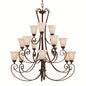 1829TZ - Willowmore 15 Light 42 inch Tannery Bronze Chandelier