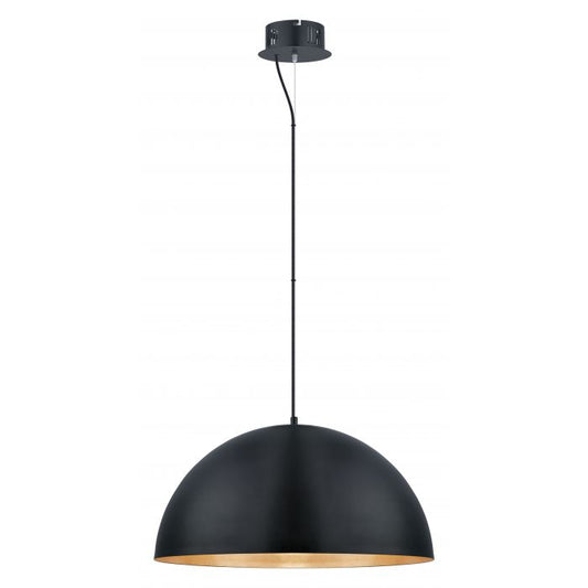 Eglo 201294A Gaetano LED 24 inch Pendant, Black and Gold