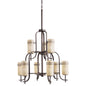 2184OZ - Sombra 9 Light Chandelier in Olde Bronze