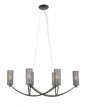Varaluz 244N06SL Casablanca 6 Light Chandelier, Steel