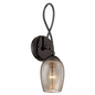 Varaluz 256K01BC Emma 1 Light Wall Sconce, Black Chrome