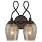 Varaluz Lighting 256K02BC Emma 2-Light Wall Sconce - Black Chrome Finish with Mercury Glass Shade