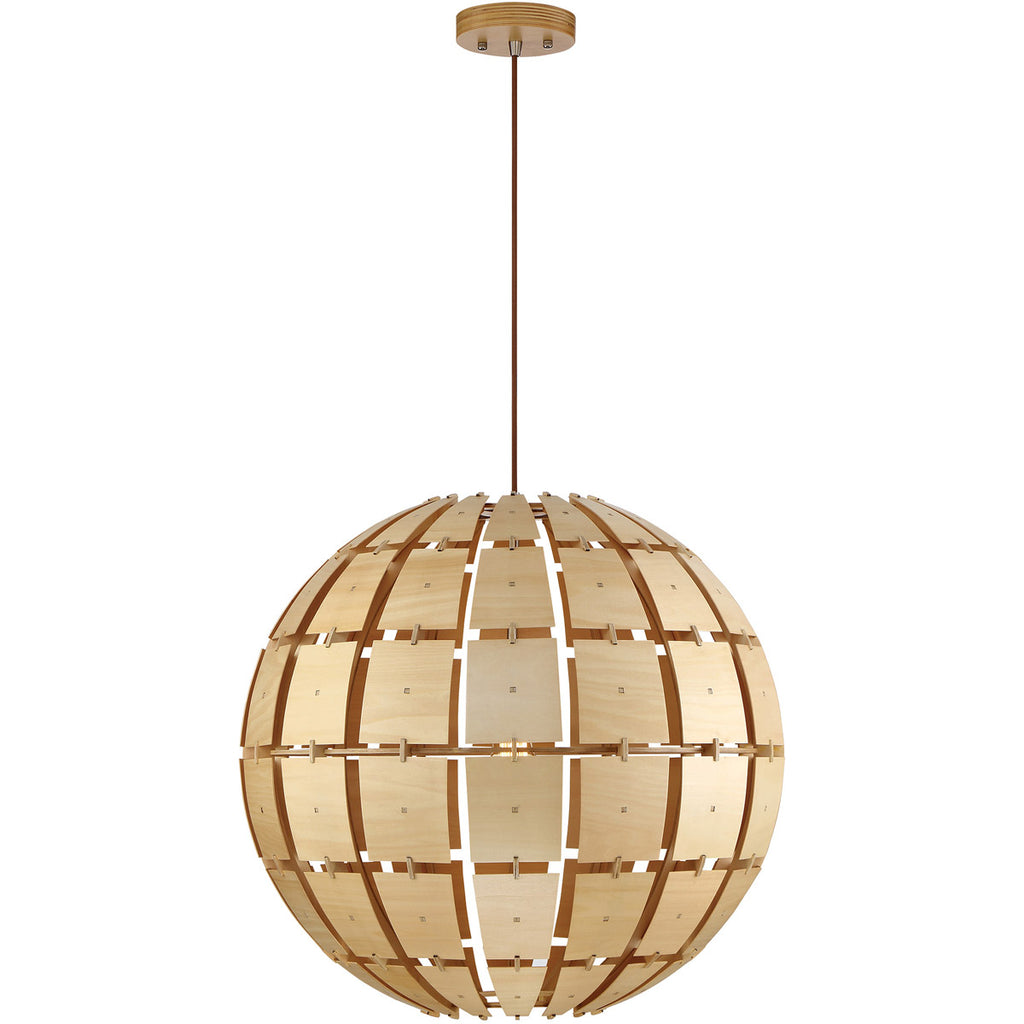 Varaluz 281P01L Wooda Coulda Shoulda 1 Light 24 inch Pendant, Yellow Birch