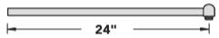 Troy Lighting 2A24MB 2' Straight Arm, Black