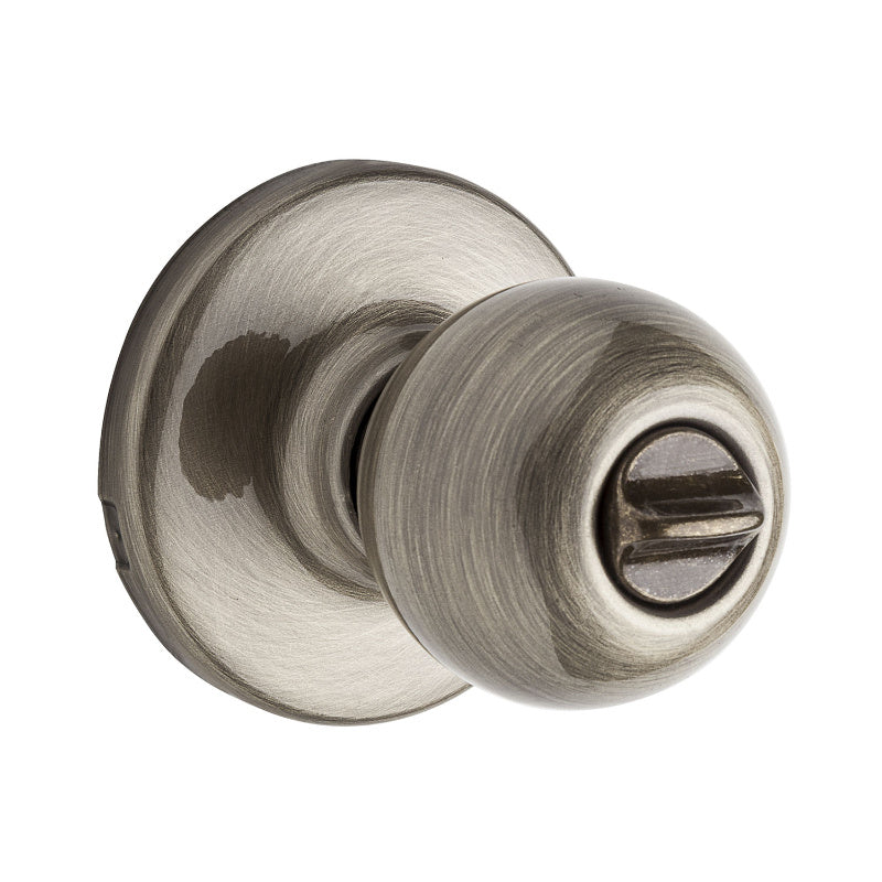 300P-5 - Privacy / Bed / Bath Antique Brass Knob