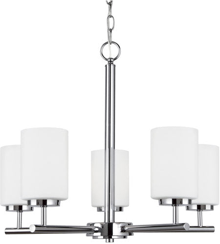 Sea Gull 31161-05 Oslo 5 Light 24 inch Chandelier, Chrome