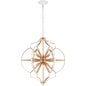 ELK 33396/6 Laguna Beach 26 inch Chandelier, Gold/White