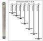 360000SNW - 12" SATIN WHT FAN DOWN ROD