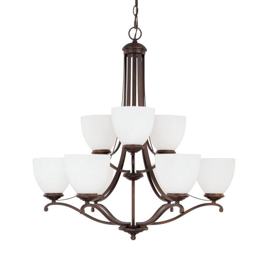 Capital Lighting 3949BB-202 Chapman 9 Light 29 inch Chandelier, Burnished Bronze