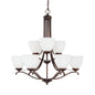 Capital Lighting 3949BB-202 Chapman 9 Light 29 inch Chandelier, Burnished Bronze