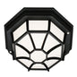 Trans Globe Lighting PL-40582 BK Transitional One Light Flush mount Lantern