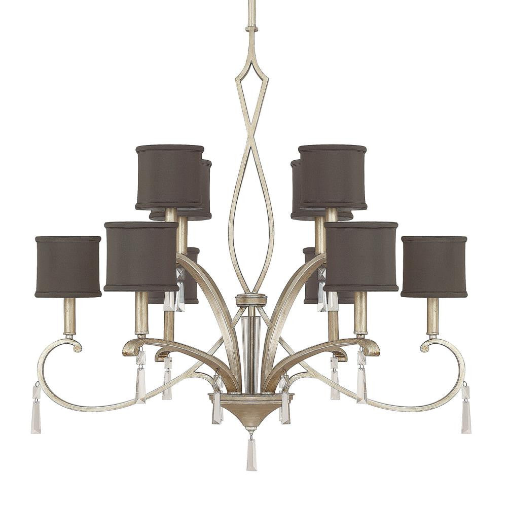 4060BS-541-CR - Brushed Silver 10 Lt. Elan Chandelier - Capital Lighting - IN STOCK LIGHTING - Chandelier