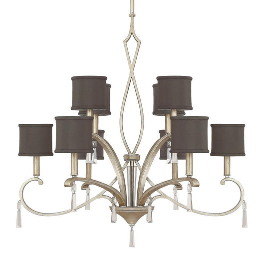 4060BS-541-CR - Brushed Silver 10 Lt. Elan Chandelier - Capital Lighting - IN STOCK LIGHTING - Chandelier