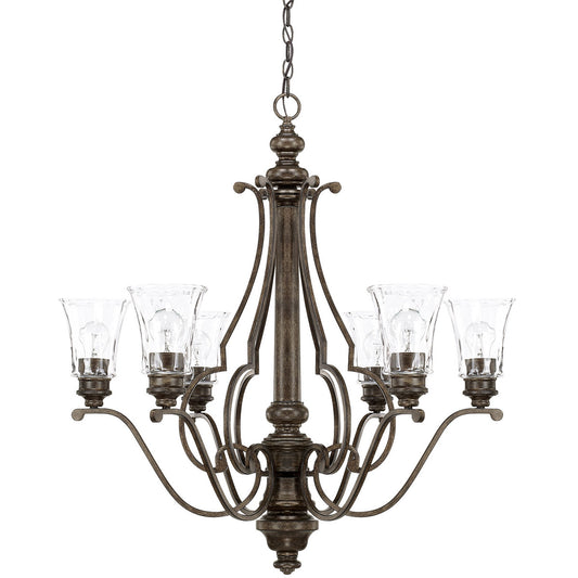 Capital Lighting 417461RB-372 Sinclaire 6 Light 32 inch Chandelier, Renaissance Brown
