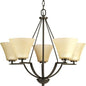 P4623-20 - Bravo Antique Bronze 5 Light Chandelier
